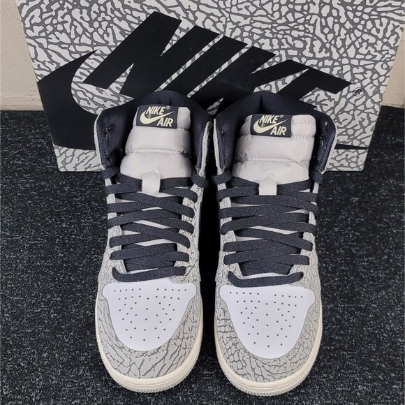 NEW Nike Air Jordan 1 Retro High OG White Cement FD1437-052 GS Size 6.5Y Sneaker - Picture 6 of 10